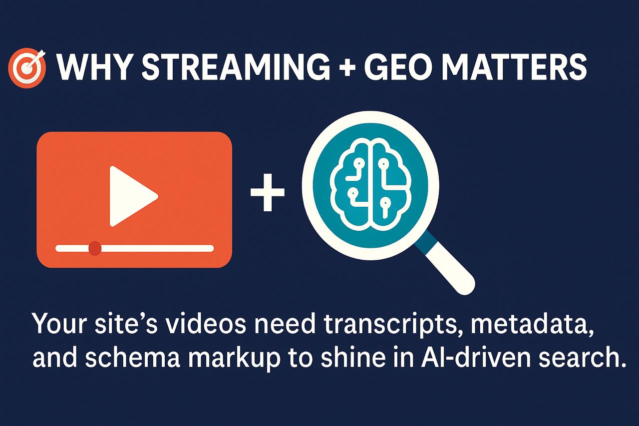 Streaming + GEO: How to Make Your Videos Discoverable in the Age of AI